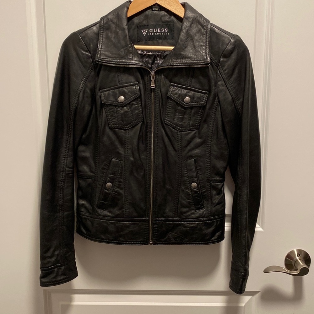 Genuine Leather Small Guess Jacket